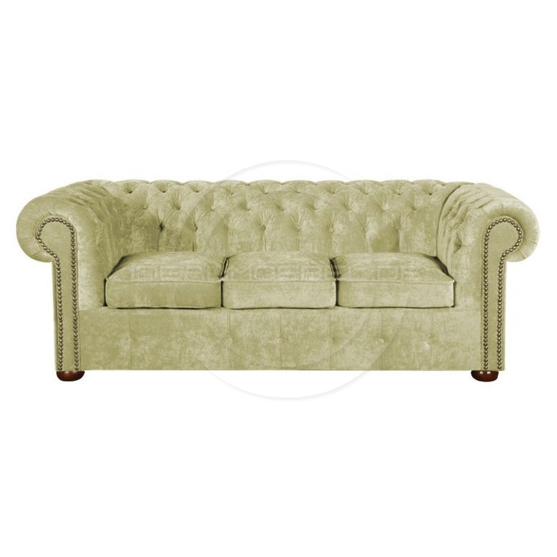 Chesterfield Sofa Classic Samt 3-Sitzer