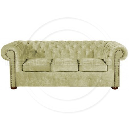 Chesterfield Sofa Classic Samt 3-Sitzer