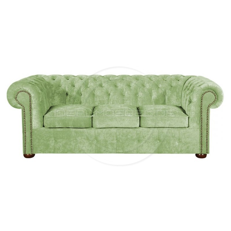 Chesterfield Sofa Classic Samt 3-Sitzer