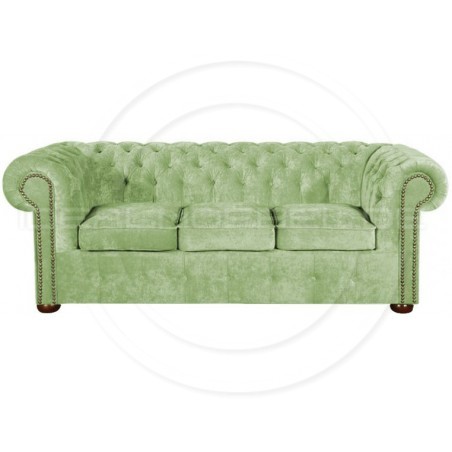Chesterfield Sofa Classic Samt 3-Sitzer