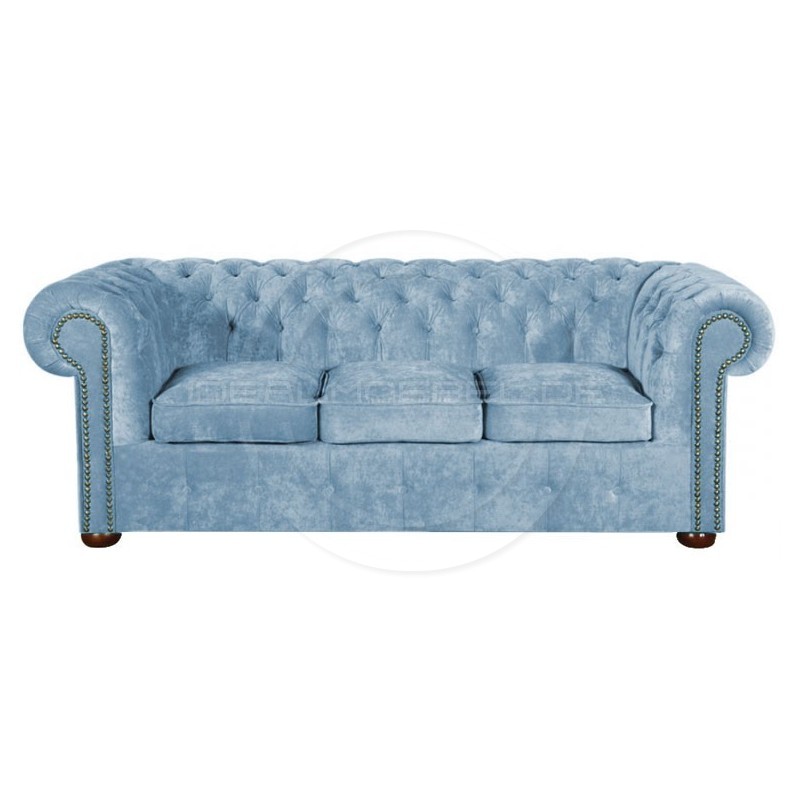 Chesterfield Sofa Classic Samt 3-Sitzer