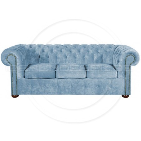 Chesterfield Sofa Classic Samt 3-Sitzer