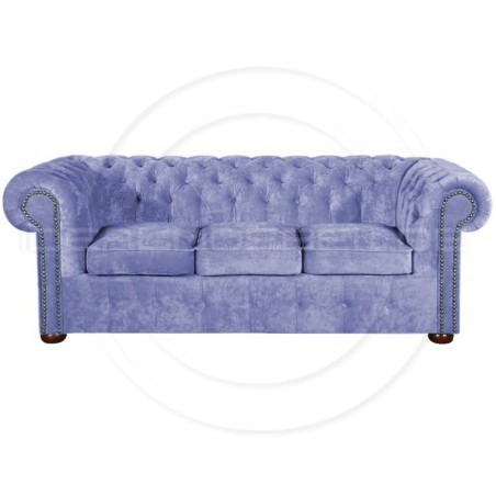 Chesterfield Sofa Classic Samt 3-Sitzer