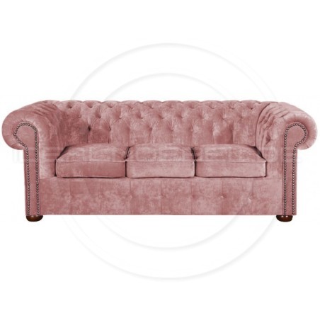 Chesterfield Sofa Classic Samt 3-Sitzer
