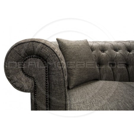 Chesterfield Sofa March Samt 3-Sitzer