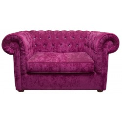 Chesterfield Sofa March mit Kristallen Samt 2-Sitzer
