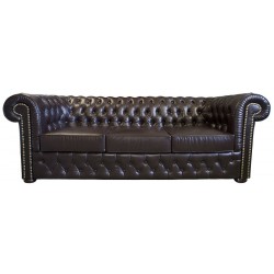 Chesterfield Ledersofa Normal 4-Sitzer