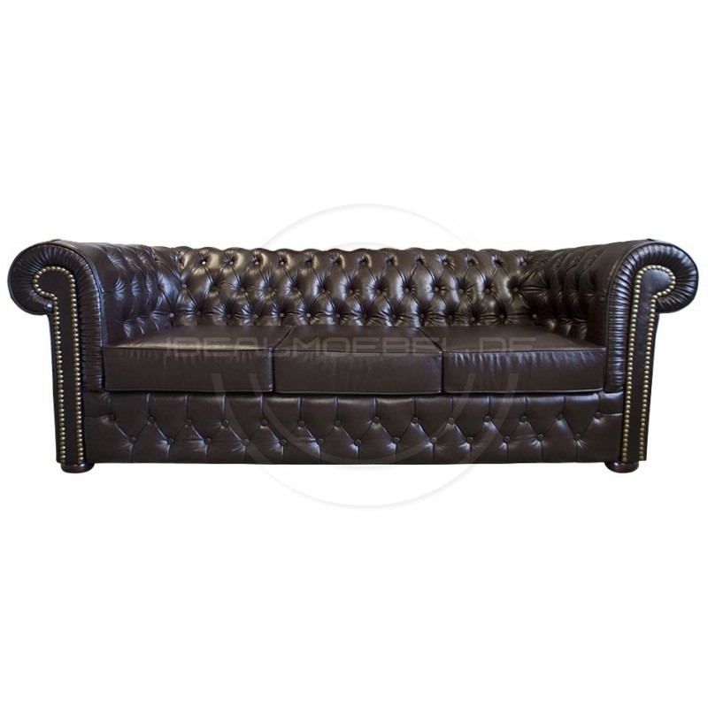 Chesterfield Ledersofa Normal 4-Sitzer