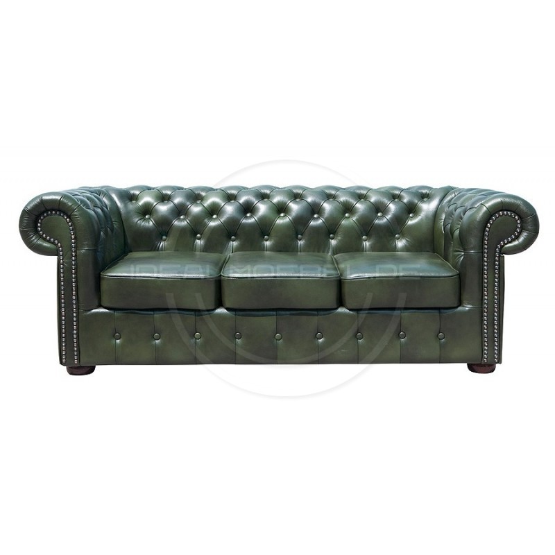 Chesterfield Ledersofa Classic 3-Sitzer