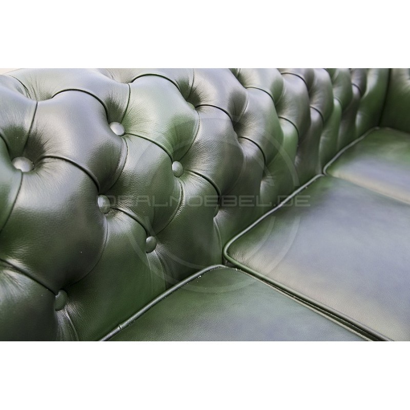 Chesterfield Ledersofa Classic 3-Sitzer