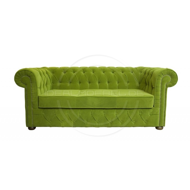 Chesterfield Sofa March Samt 3-Sitzer