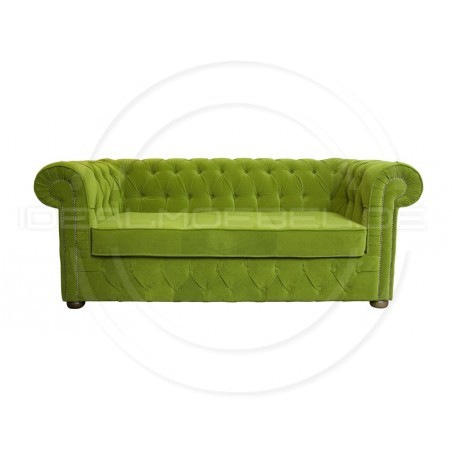 Chesterfield Sofa March Samt 3-Sitzer