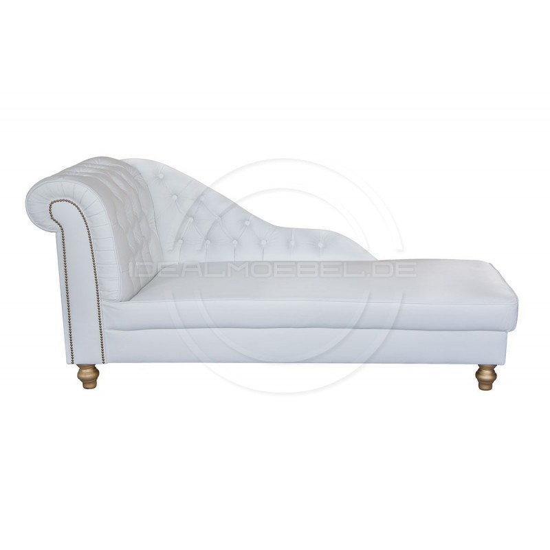 Chesterfield Chaiselongue Szerlok Leder