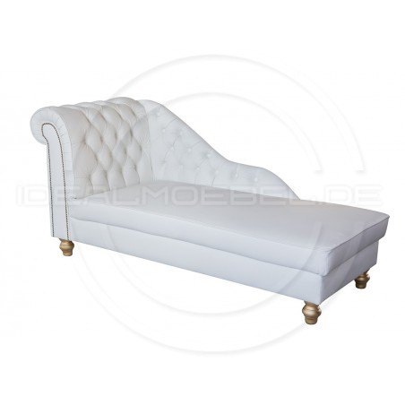 Chesterfield Chaiselongue Szerlok Leder