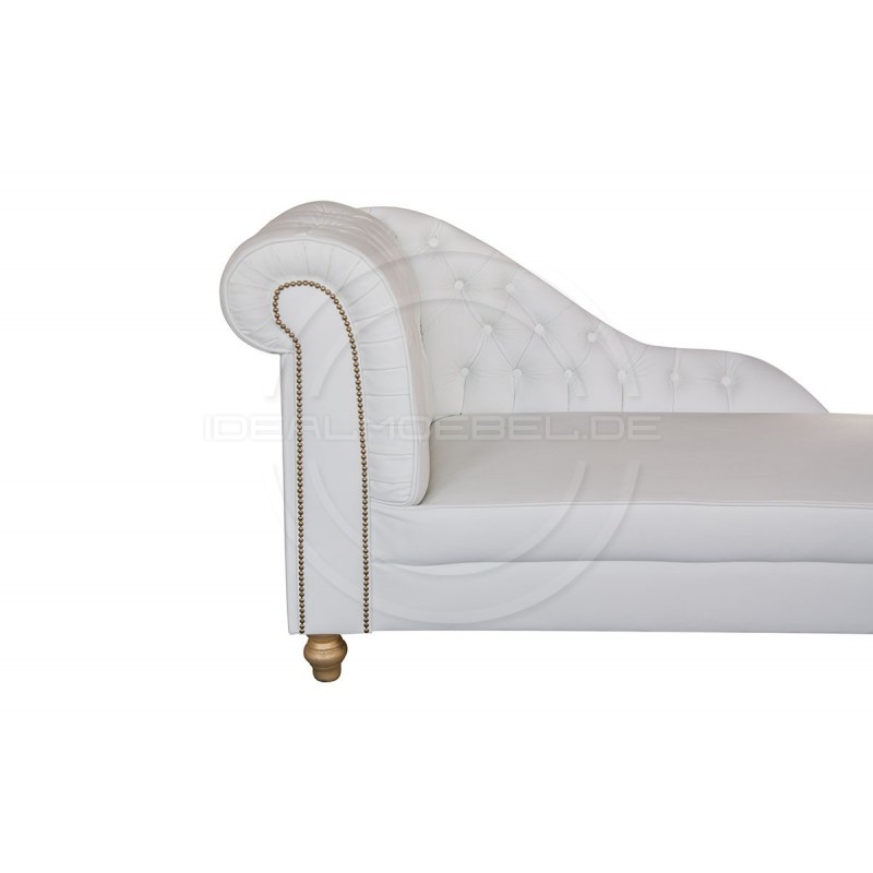 Chesterfield Chaiselongue Szerlok Leder