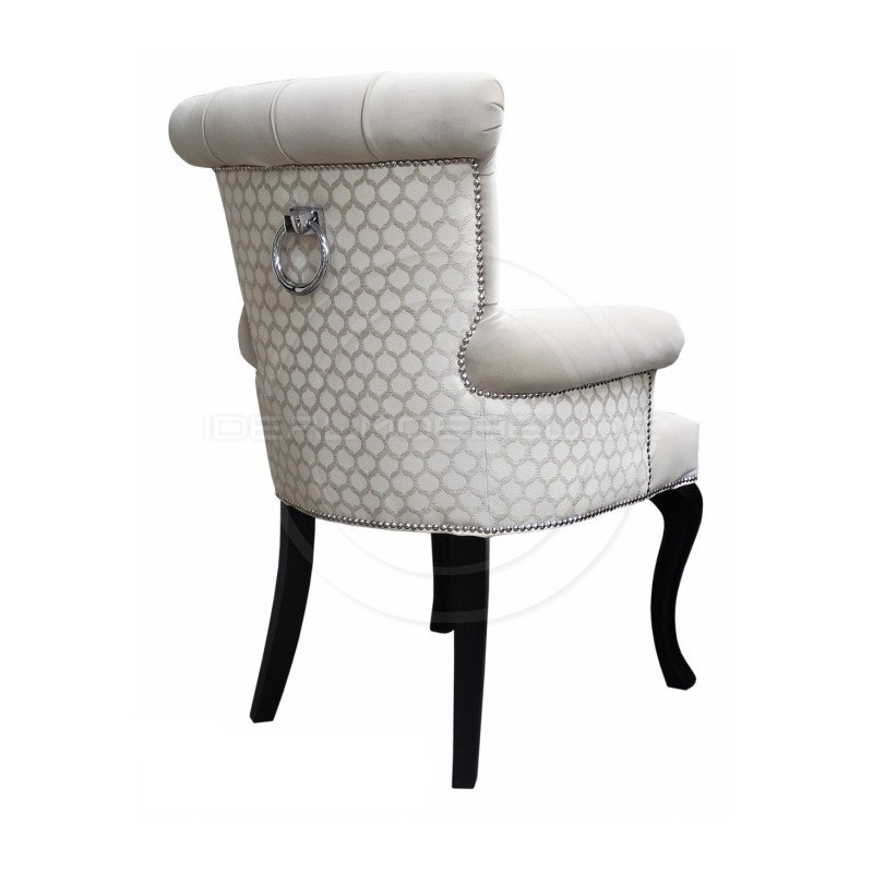 Chesterfield Stuhl Karina mit Armlehnen Samt