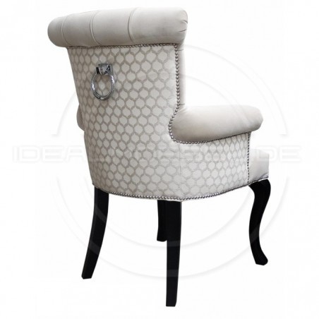 Chesterfield Stuhl Karina mit Armlehnen Samt