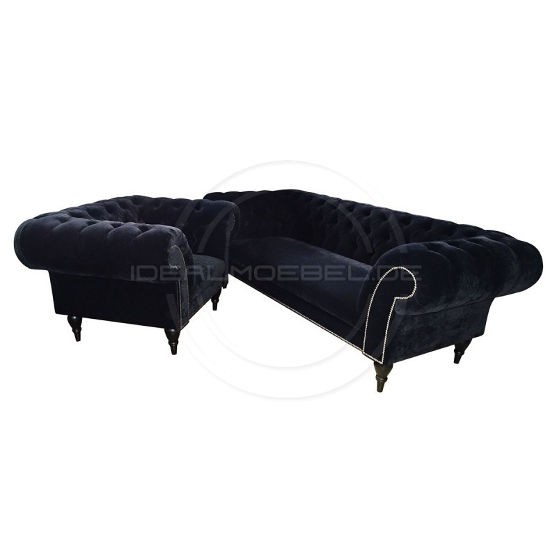 Chesterfield Sessel Diva Samt