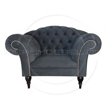 Chesterfield Sessel Madame Samt