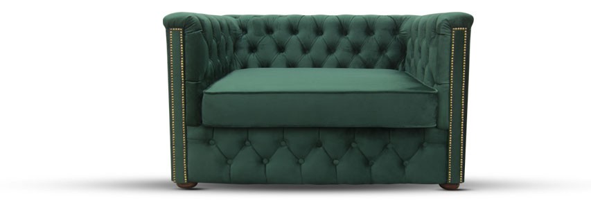 Chesterfield Schlafsessel Kleines Schlafsofa mit Schlaffunktion